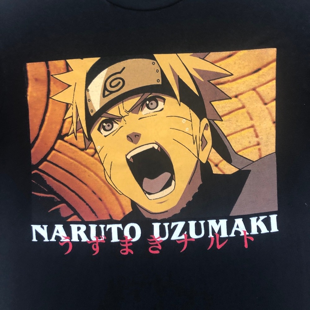 Naruto Shippuden Graphic Print Anime Manga Short Sleeve T-Shirt‎ Size S